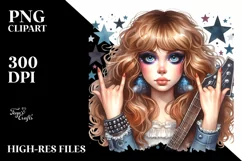 Brittany Rock Star Watercolor Clipart Product Image 3