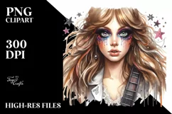 Brittany Rock Star Watercolor Clipart Product Image 3