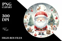 Christmas Scene with Santa's Little Helper PNG Product Image 3