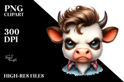 Cool Cow with Goofy Expression PNG Product Image 2
