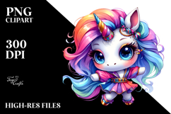Cute Unicorn Running, Transparent PNG Product Image 2