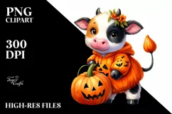 Vibrant Baby Cow Halloween Costume | Clipart Product Image 3
