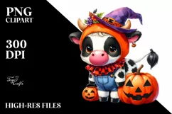 Vibrant Baby Cow Halloween Costume | Clipart Product Image 3