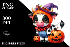 Vibrant Baby Cow Halloween Costume | Clipart Product Image 2
