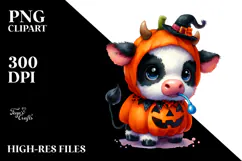 Vibrant Baby Cow Halloween Costume | Clipart Product Image 2