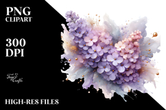 Glossy Lilac Abstract PNG Product Image 2
