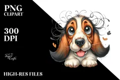 Cute Basset Hound, PNG Product Image 2