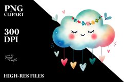 Cute Simple Cloud, PNG Product Image 2