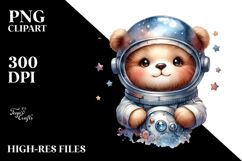 Cute Bear in Space, PNG Product Image 2