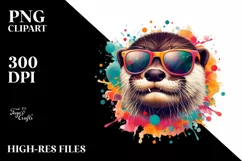 Quirky Otter with Vibrant Artistic Style | Sublimation | Product Image 3