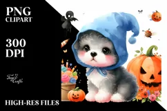 Baby Dog for Halloween | Cute Art Clipart Product Image 3