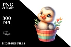 Colorful Baby Snow Goose in Wooden Bucket | Sublimation | Product Image 3