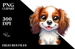Cute Cartoon Brittany Watercolor PNG Product Image 2