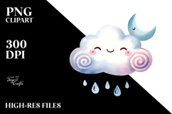 Simple Smiling Cloud PNG Product Image 2