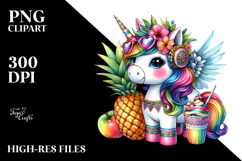 Cute Unicorn Dancing with Cool Haircut PNG Product Image 2