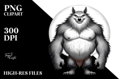 Funny Werewolf Digital Painting PNG Product Image 2