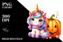 Vibrant Baby Unicorn Clipart Product Image 1