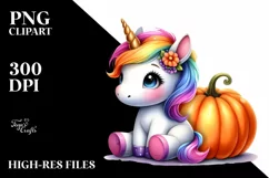 Vibrant Baby Unicorn Clipart Product Image 3