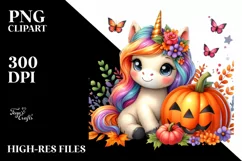 Vibrant Baby Unicorn Clipart Product Image 3