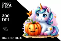 Vibrant Baby Unicorn Clipart Product Image 1