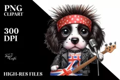 Baby English Springer Spaniel Punk Singer |Sublimation Product Image 3