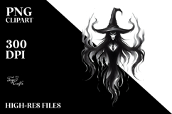 Gothic Evil Witch Clipart PNG Product Image 2