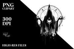 Gothic Evil Witch Clipart PNG Product Image 2