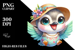 Singer Hummingbird with Goofy Smile, PNG Product Image 2