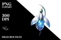 Glossy Snowdrop Watercolor Clipart Product Image 1
