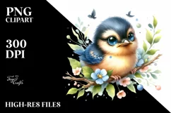 Baby Bird with Big Eyes PNG Product Image 3
