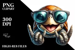 Funny Turtle Rocker Sign | Watercolor Clipart Product Image 3