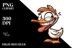 Goofy Duck with Silly Smirk PNG Product Image 2