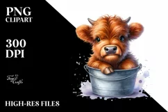 Cute Highland Baby Cow Bucket Product Image 3