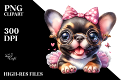 Watercolor Happy French Bulldog PNG Product Image 2