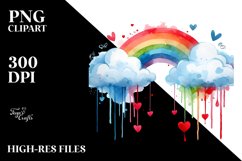 Simple Clouds with Rainbow PNG Product Image 2