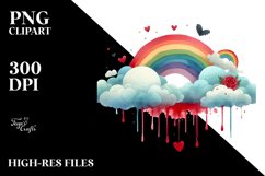 Simple Clouds with Rainbow PNG Product Image 2