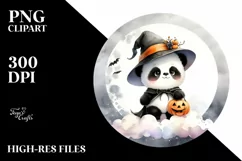 Washed Baby Panda in Halloween Costume, Transparent PNG Product Image 1