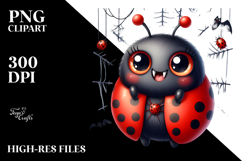 Funny Cute Ladybug in Front of Spider Web | Sublimation Product Image 2