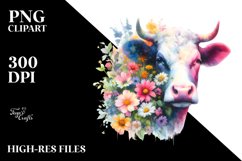 Vibrant Abstract Cow with Watercolor Splash | Sublimation | Product Image 1