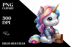 Cute Business Man Baby Unicorn | Sublimation Product Image 3