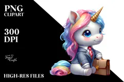 Cute Business Man Baby Unicorn | Sublimation Product Image 2