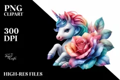 Baby Unicorn Flower, Transparent PNG Product Image 1