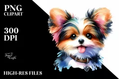 Colorful Dog Watercolor PNG Product Image 1