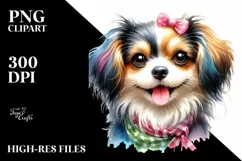 Colorful Dog Watercolor PNG Product Image 3