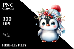 Adorned Cute Penguin Digital PNG Product Image 2