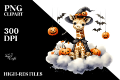 Giraffe on Cloud for Halloween PNG Product Image 2