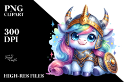 Smiling Baby Unicorn PNG Product Image 2
