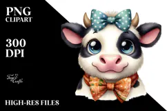 Happy Cow, Watercolor PNG Product Image 2