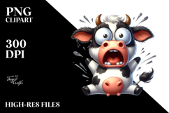 Ridiculously Cute Cartoon Cow PNG Product Image 2