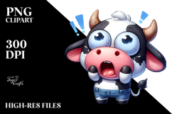 Ridiculously Cute Cartoon Cow PNG Product Image 2